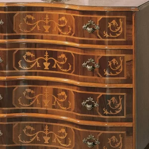 Top 10 💯 Nussbaumfarbene Kommode Mit Intarsien Agosto Mit 4 Schubladen 🔥 16