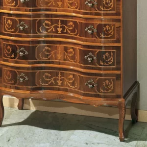 Top 10 💯 Nussbaumfarbene Kommode Mit Intarsien Agosto Mit 4 Schubladen 🔥 18